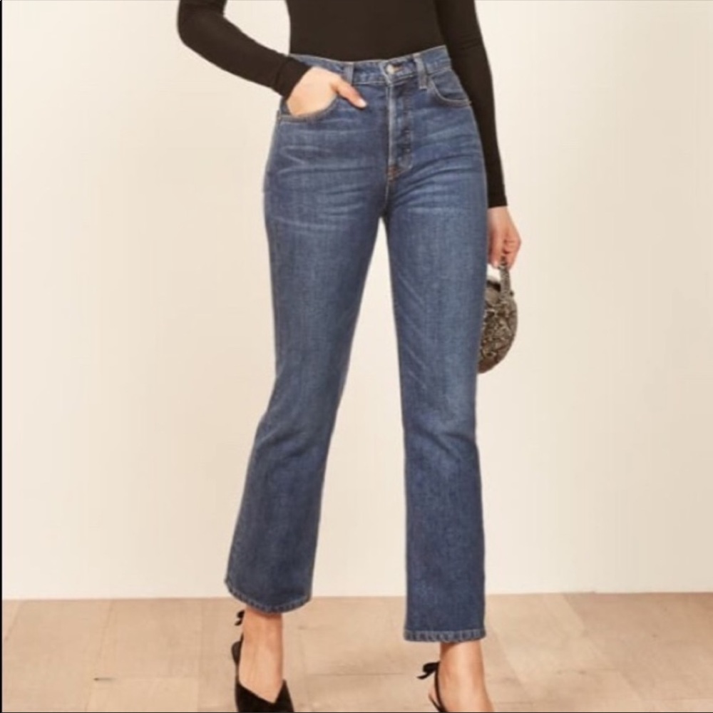 Reformation Denim High Rise Jordan Kick Flare Jeans